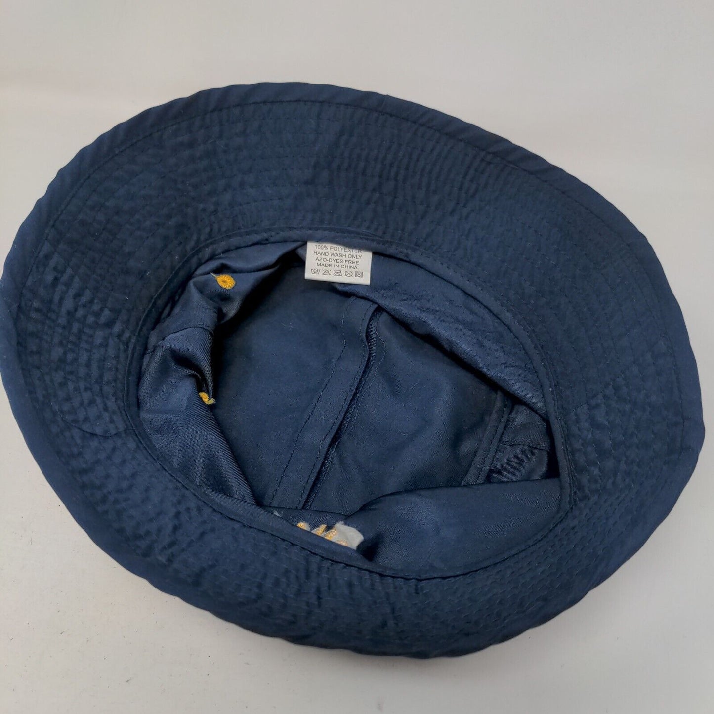 Sun Logo Bucket Hat Blue One Size Embroidered Outdoor