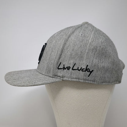 Black Clover Snapback Hat Gray One Size Live Lucky Clover Logo Flexfit 110 Tech