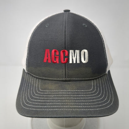 AGCMO Snapback Mesh Back Trucker Hat Gray One Size Richardson 6 Panel