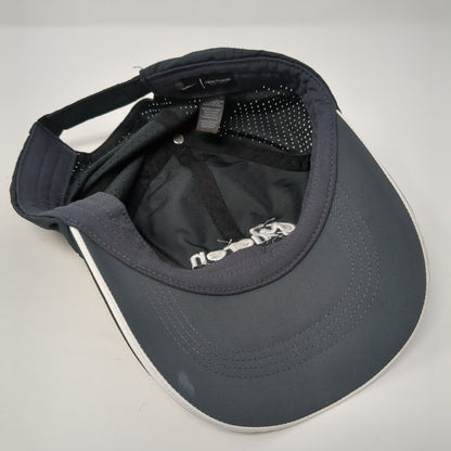 Micron Strapback Hat Black One Size Adjustable Laser Cut Nike Dri-Fit