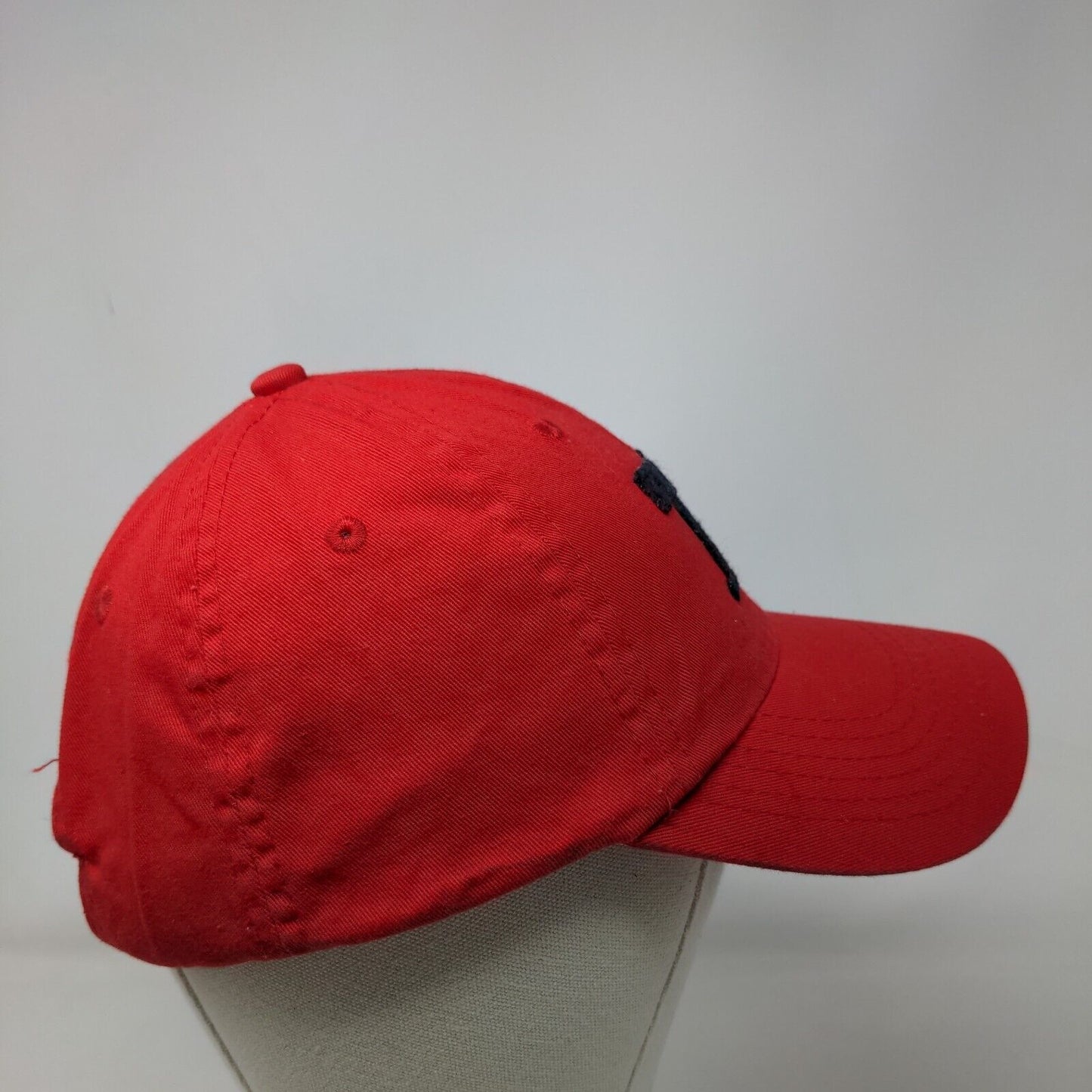 TX Slideback Hat Red One Size Adjustable Embroidered Vented Holes 6 Panel
