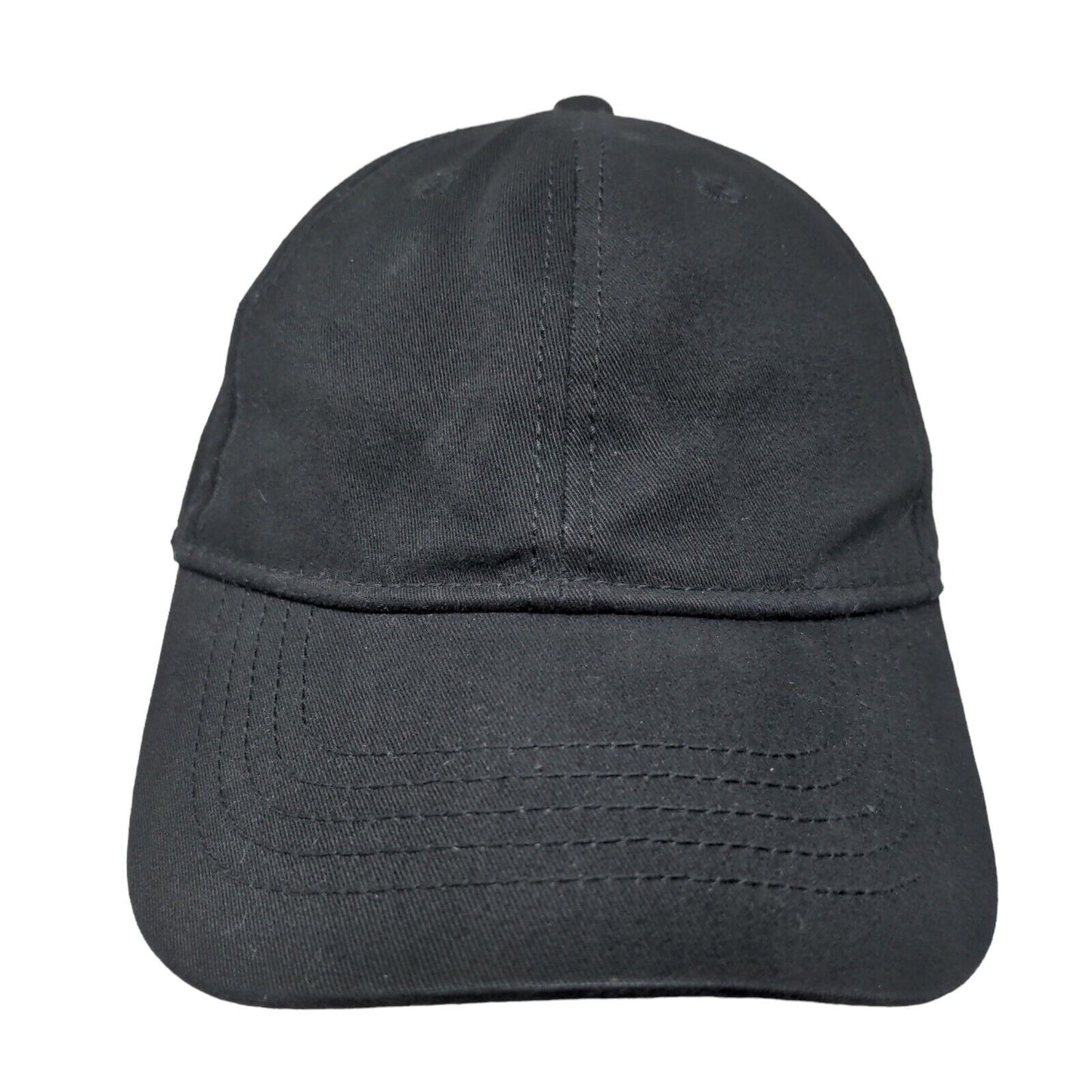 Unbranded Slideback Hat Black OSFM Adjustable Outdoor 6 Panel Blank