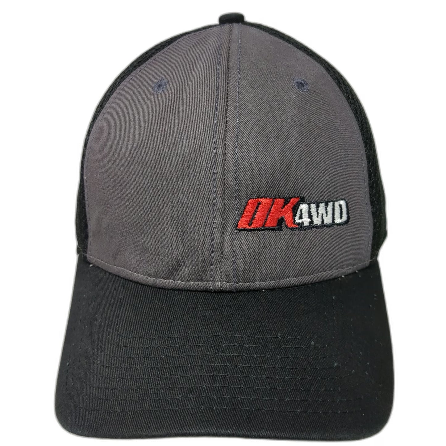 New Era Trucker Hat Black One Size OK 4WD Snapback Mesh Back Curved Bill