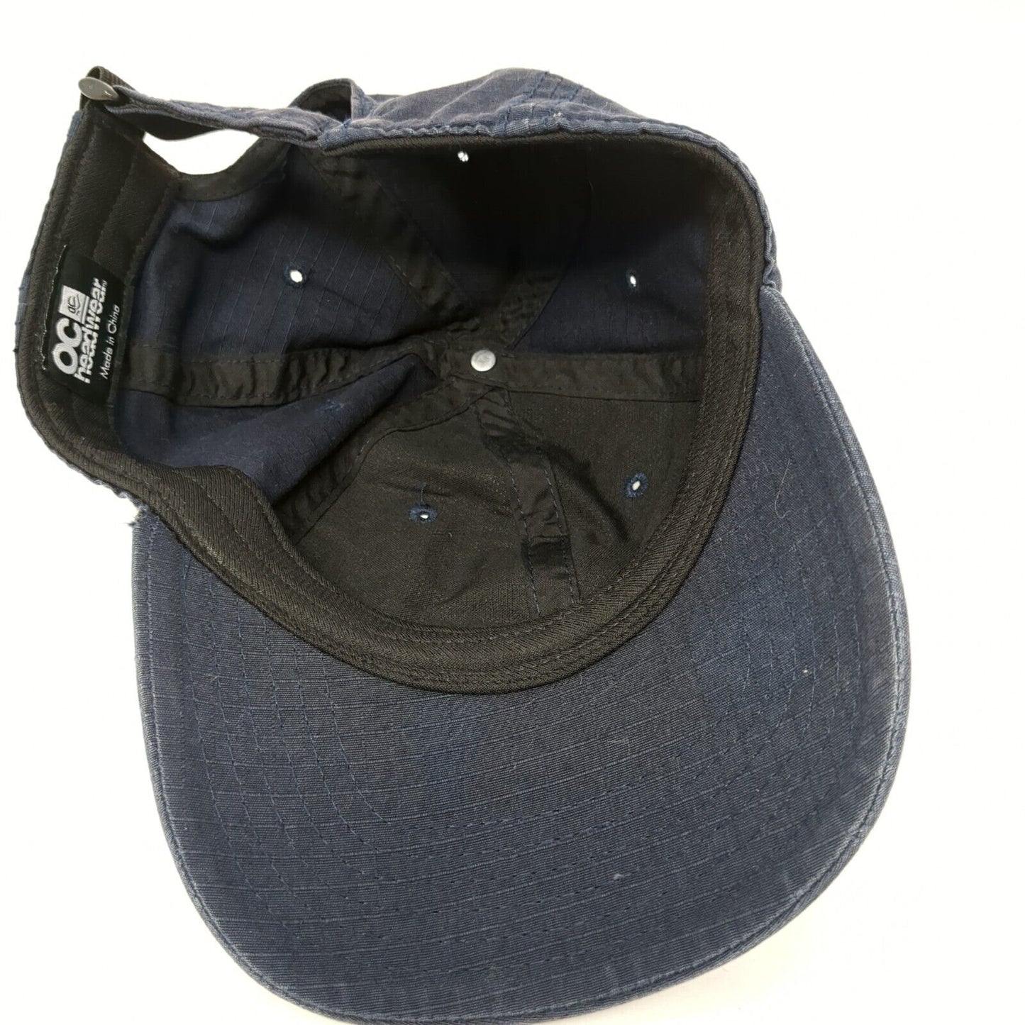OC Headwear Strapback Hat Blue One Size Adjustable Solid 6 Panel Blank