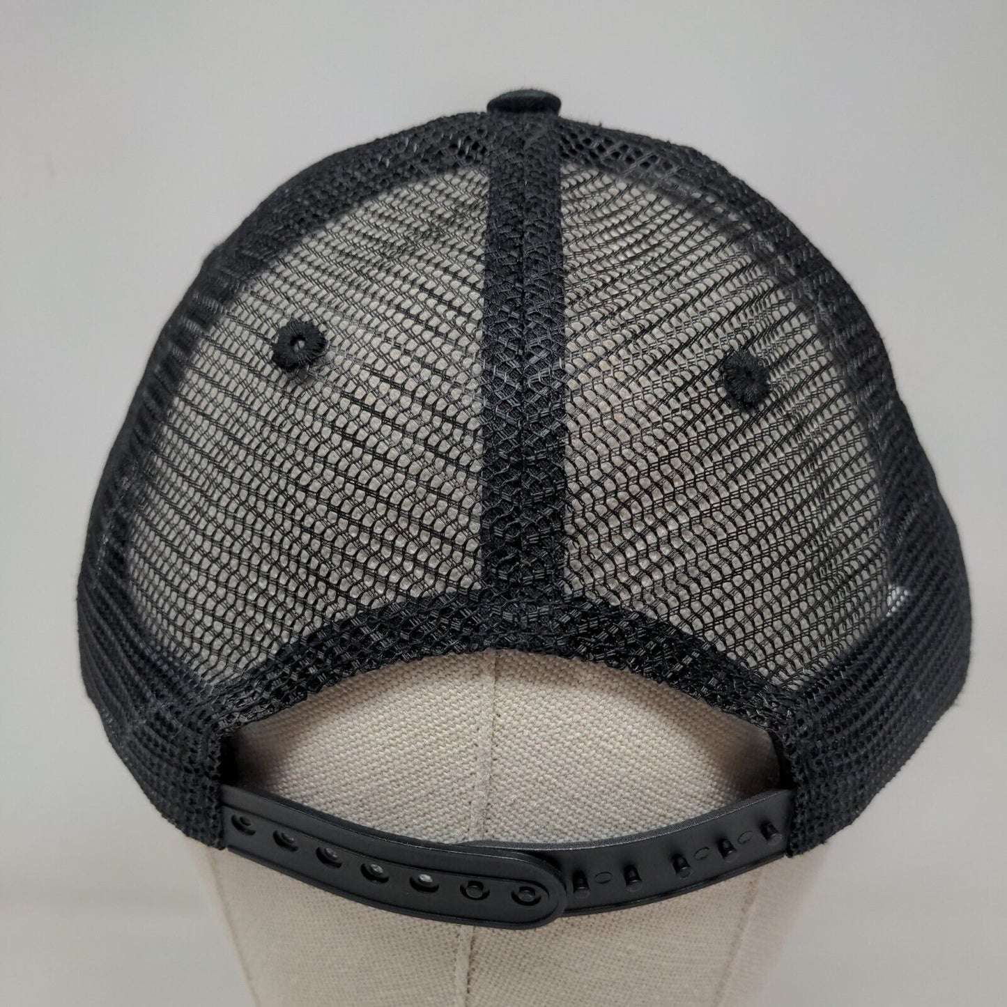 True Classic Snapback Mesh Back Trucker Hat Black One Size Embroidered