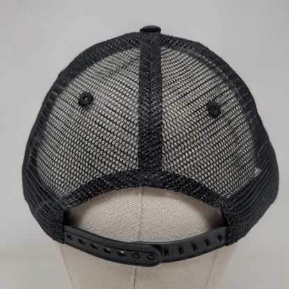 True Classic Snapback Mesh Back Trucker Hat Black One Size Embroidered