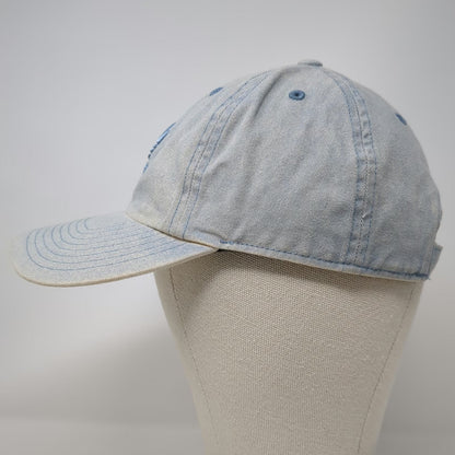 Adidas Baseball Cap Blue One Size Embroidered Trefoil Logo Hat Slideback Denim
