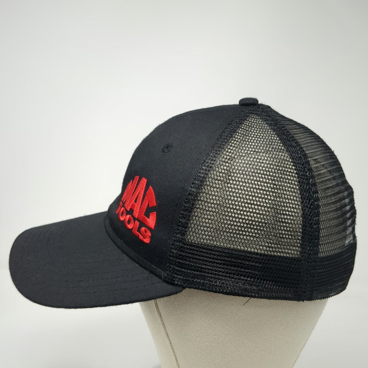 Mac Tools Trucker Hat Black One Size Snapback Mesh Back Embroidered Logo Work