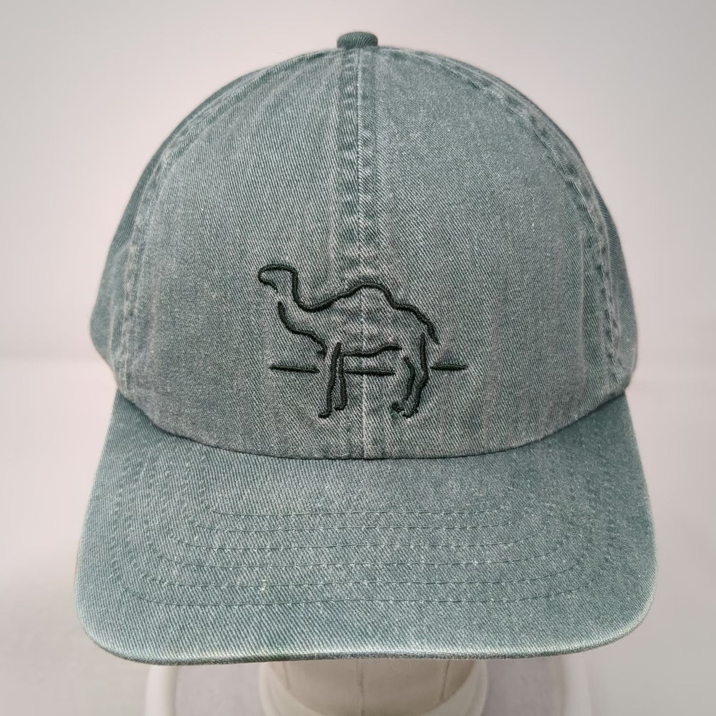 Camel Cigarettes Baseball Cap Green Embroidered Slideback Cotton Hat Vintage