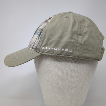 Columbia Baseball Cap Green One Size Omni-Shade Plaid Patch Slideback Hat