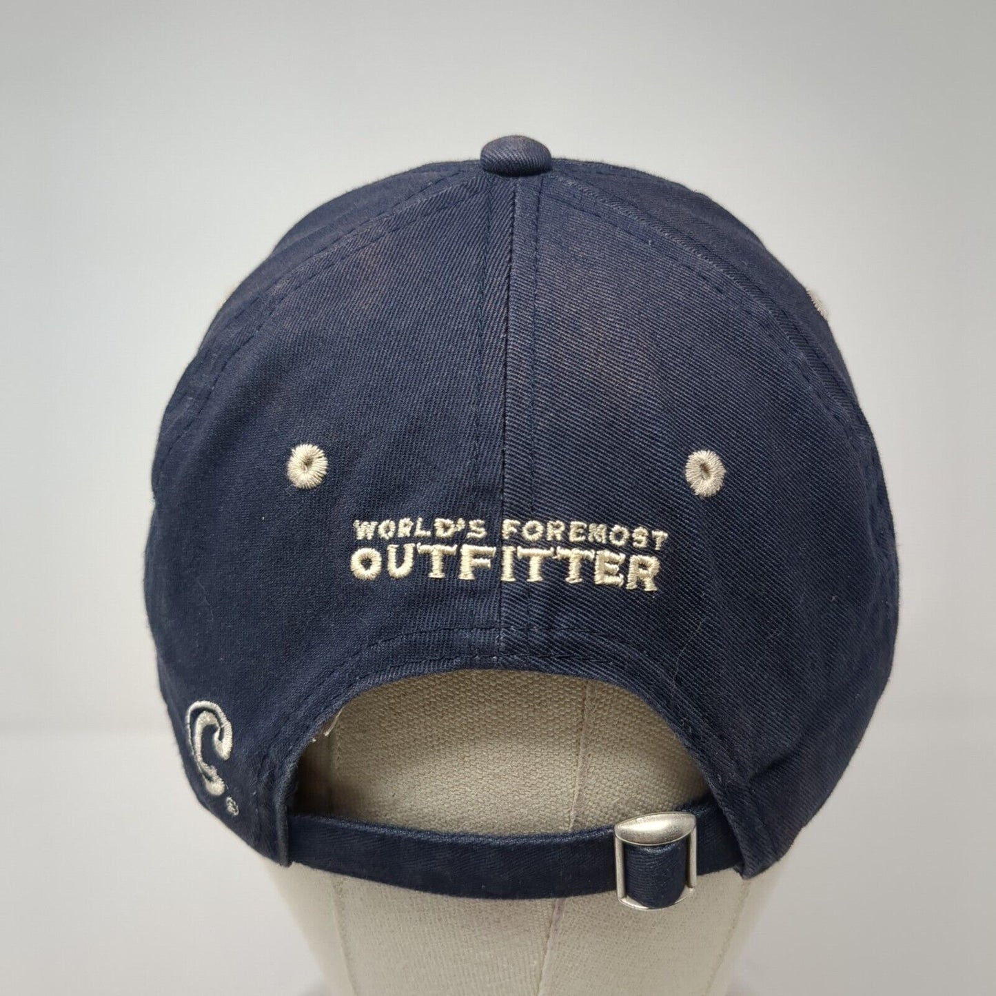 Cabela's Worlds Foremost Outfitters Slideback Hat Blue OS Adjustable Embroidered
