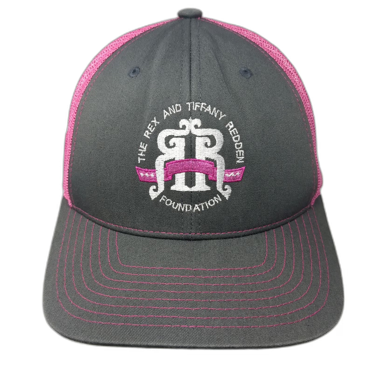 Richardson Trucker Hat Gray Pink One Size Mesh Rex Tiffany Redden Foundation