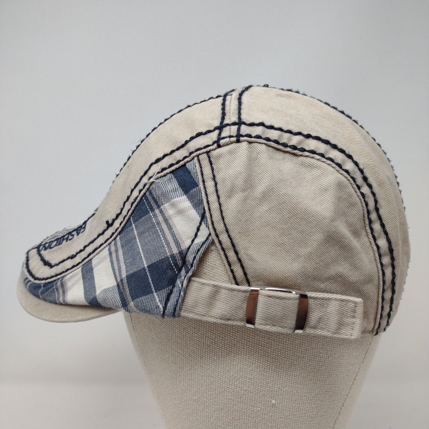 Classics Fashion Flat Cap Multicolor OSFA Plaid Adjustable Embroidered