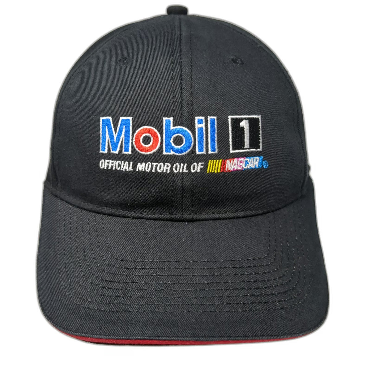 Chase Authentics Mobil 1 NASCAR Pegasus 5 Panel Black Hat One Size Strapback