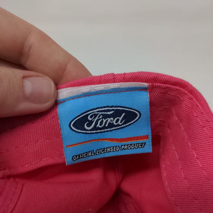 Ford Adult Slideback Hat Pink Size S/M Adjustable Vented Holes 6 Panel Cotton