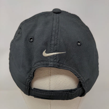 Nike Swoosh Strapback Hat Black OSFM Embroidered Adjustable 6 Panel