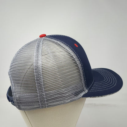 Buck's Bags Trucker Hat Blue One Size Farm Bureau Ins American Flag Underbrim