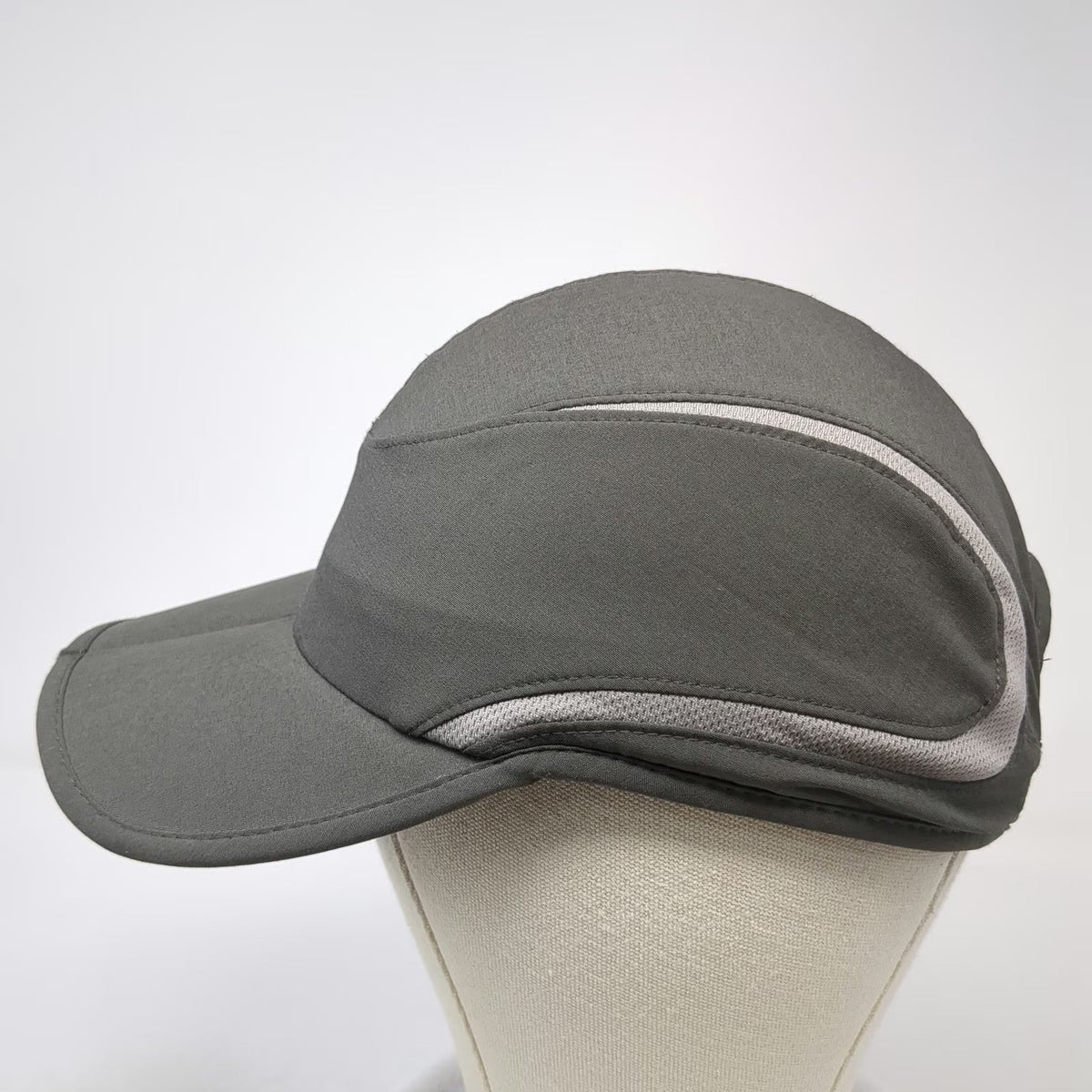 REI Baseball Cap Gray One Size Slideback Mesh Side Panels Outdoor Running Hat