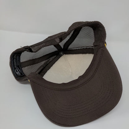 Wise Angler Snapback Rope Trucker Hat Brown OSFM Mesh Back Colorblock