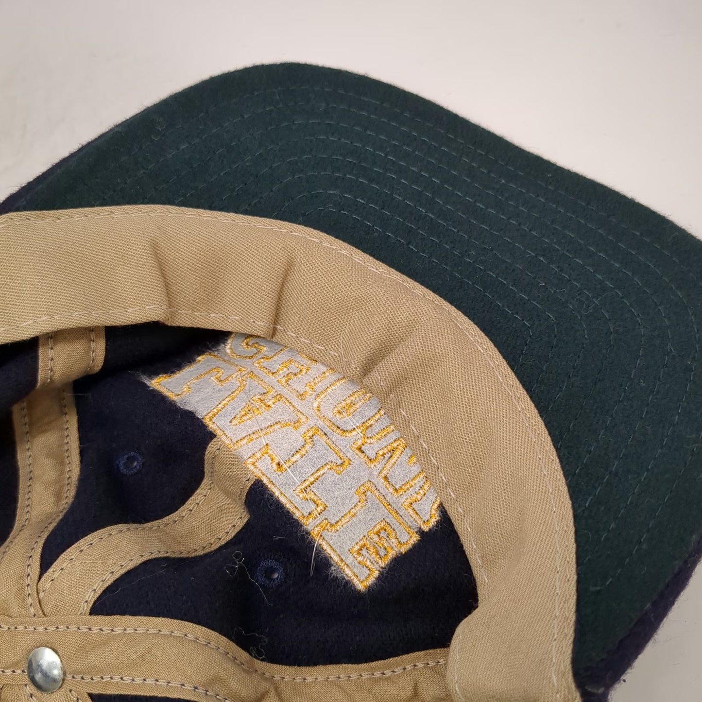 Ebbets Field Flannels Baseball Cap Blue One Size Late Show Wool Hat Vintage 90's