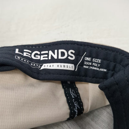 Legends 5 Panel Beige Hat One Size Snapback Polyester Work Hard Stay Humble