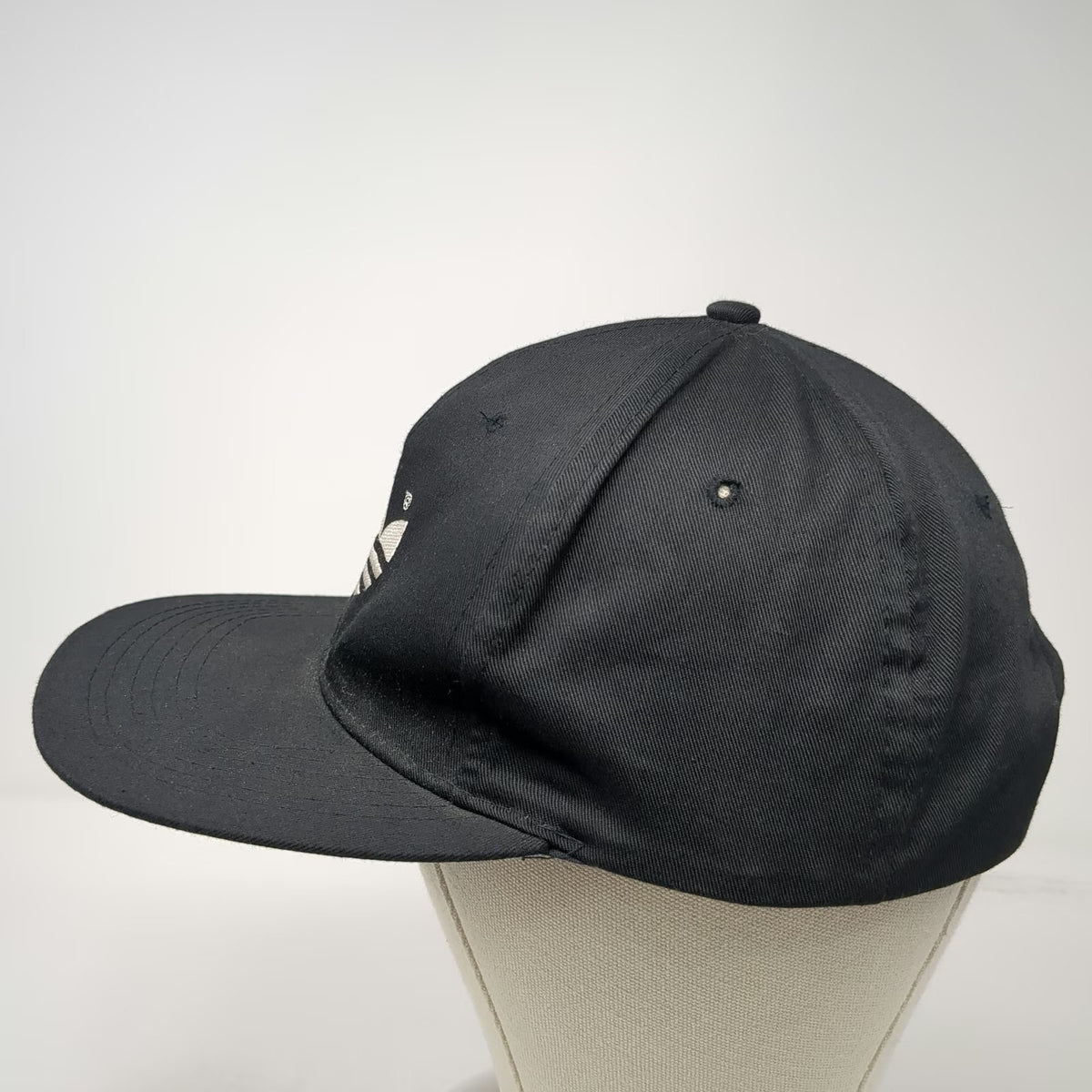 Adidas Baseball Cap Black White One Size Embroidered Trefoil Logo Adjustable Hat