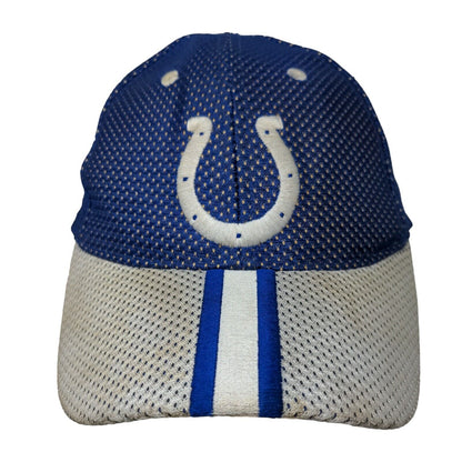 Game Day Strapback Hat Blue White OSFA Indianapolis Colts NFL Embroidered Logo