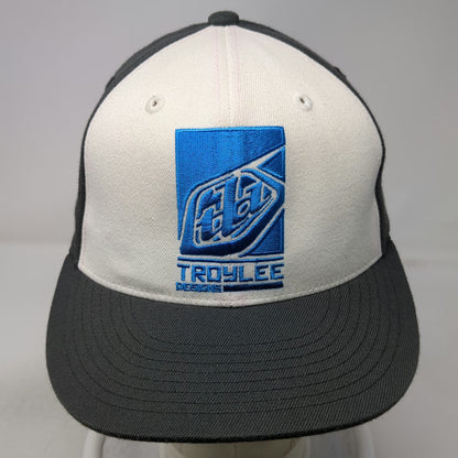 Troy Lee Designs Baseball Cap Gray M Flexfit 210 Fitted TLD Logo Moto MX Hat