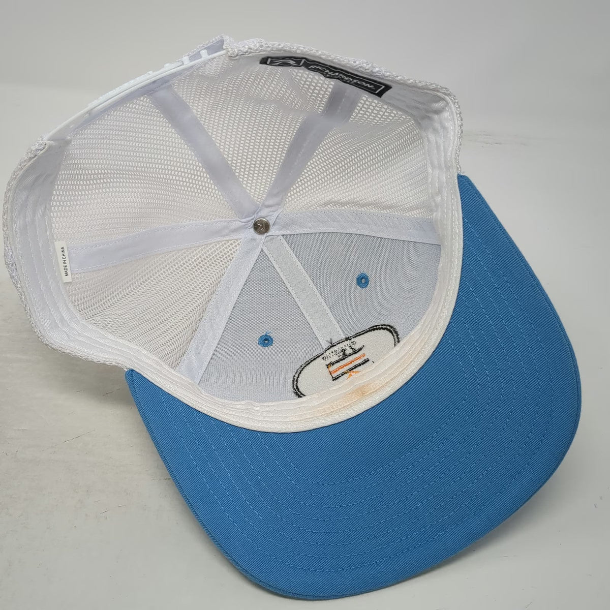 Richardson Baseball Cap Blue One Size Trucker Mesh Snapback Est 2018 Patch Hat