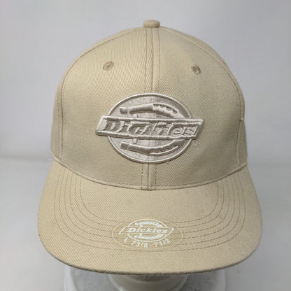 Dickies Fitted Hat Tan Large Embroidered Solid 6 Panel Vent Holes