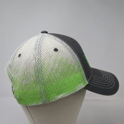 Cap America Builders Capital Trucker Hat Gray Green One Size Mesh Snapback