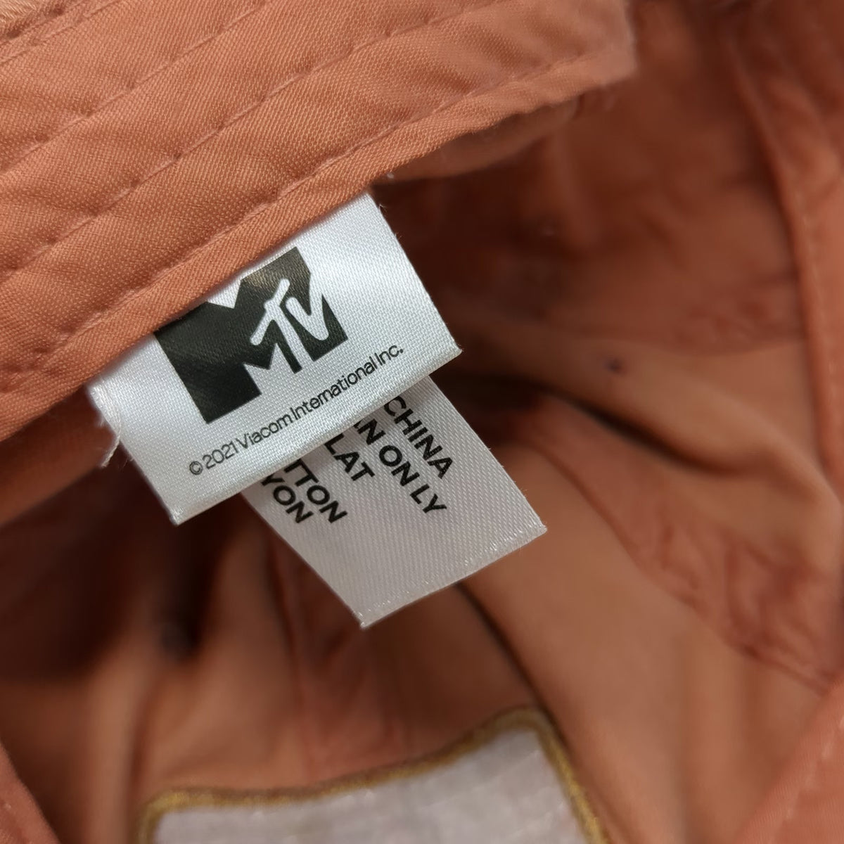 MTV Baseball Cap Pink One Size Music Television Patch Slideback Adjustable Hat