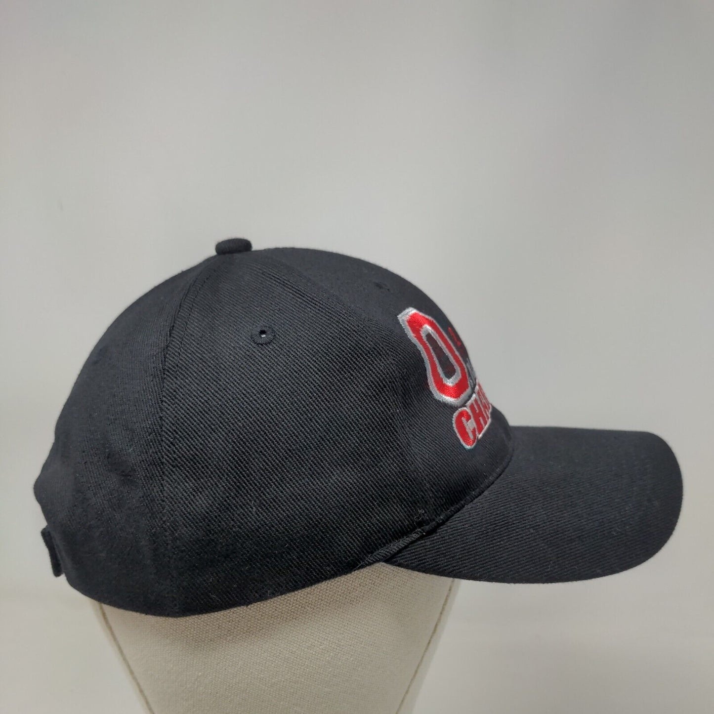 Ohio State Buckeyes 2002 National Champion Strapback Hat Black OSFA Vintage NCAA