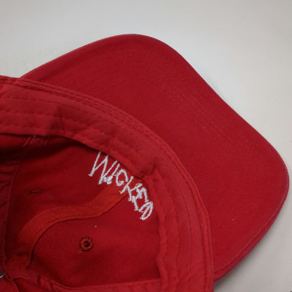 Disney Baseball Cap Red OSFM Mickey Embroidered Adjustable Cotton Slideback Hat