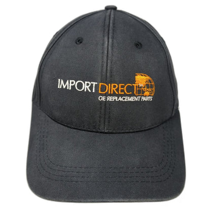 Import Direct Black Baseball Cap One Size OE Replacement Parts Slideback Hat