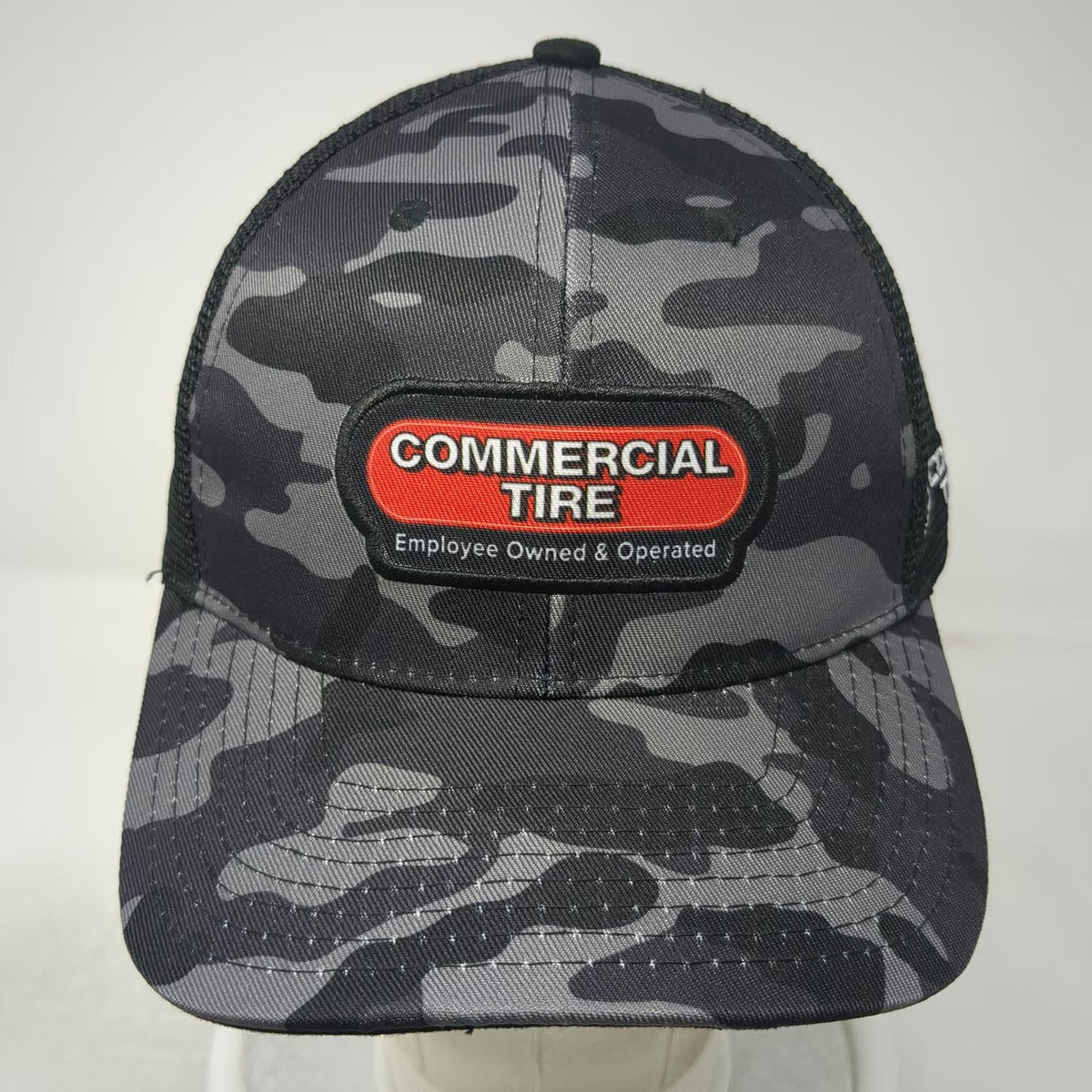 Commercial Tire Trucker Hat Black Camo One Size Cooper Tires Logo Mesh Snapback