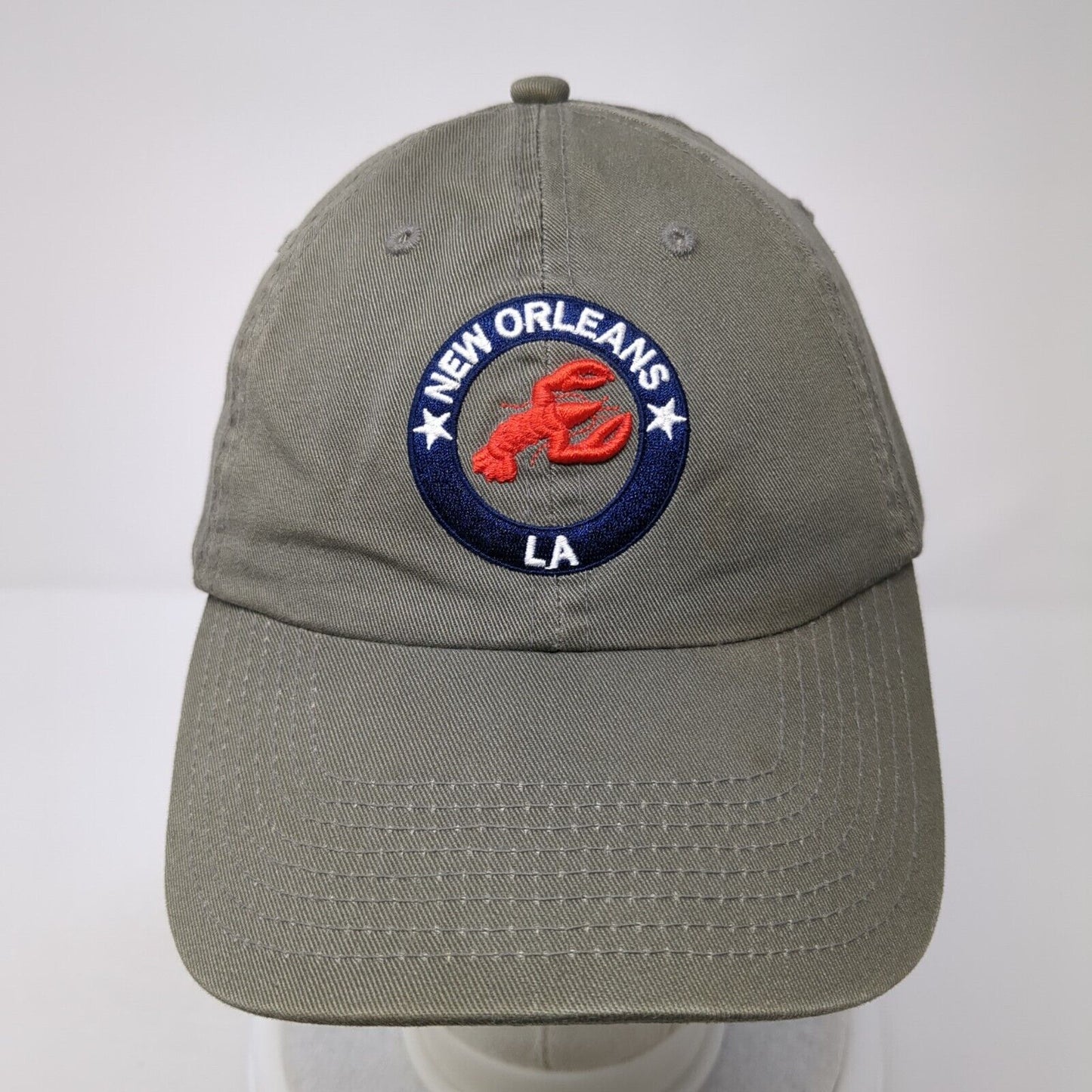 New Orleans LA Lobster Slideback Hat Gray One Size Adjustable 6 Panel
