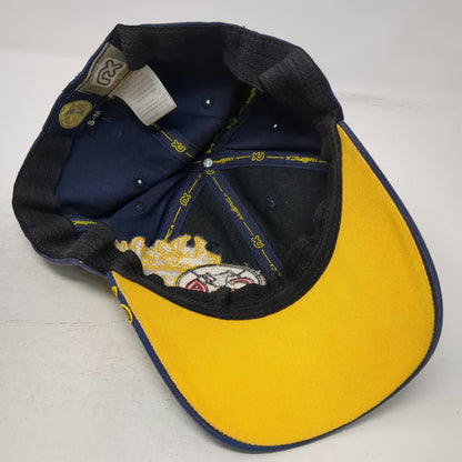 RX Club America Soccer Baseball Cap Blue Yellow M Fitted Stretch FMF Football