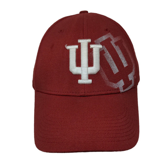 Nike Team Men's Swoosh Flex Fitted Hat Red Size M/L IU Indiana Hoosiers Logo