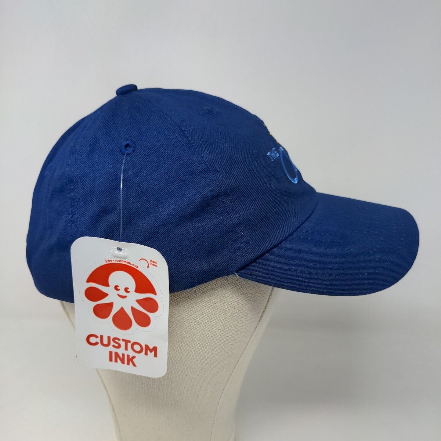 Custom Ink Men's Slideback Hat Blue Adjustable The Canteen Embroidered Logo