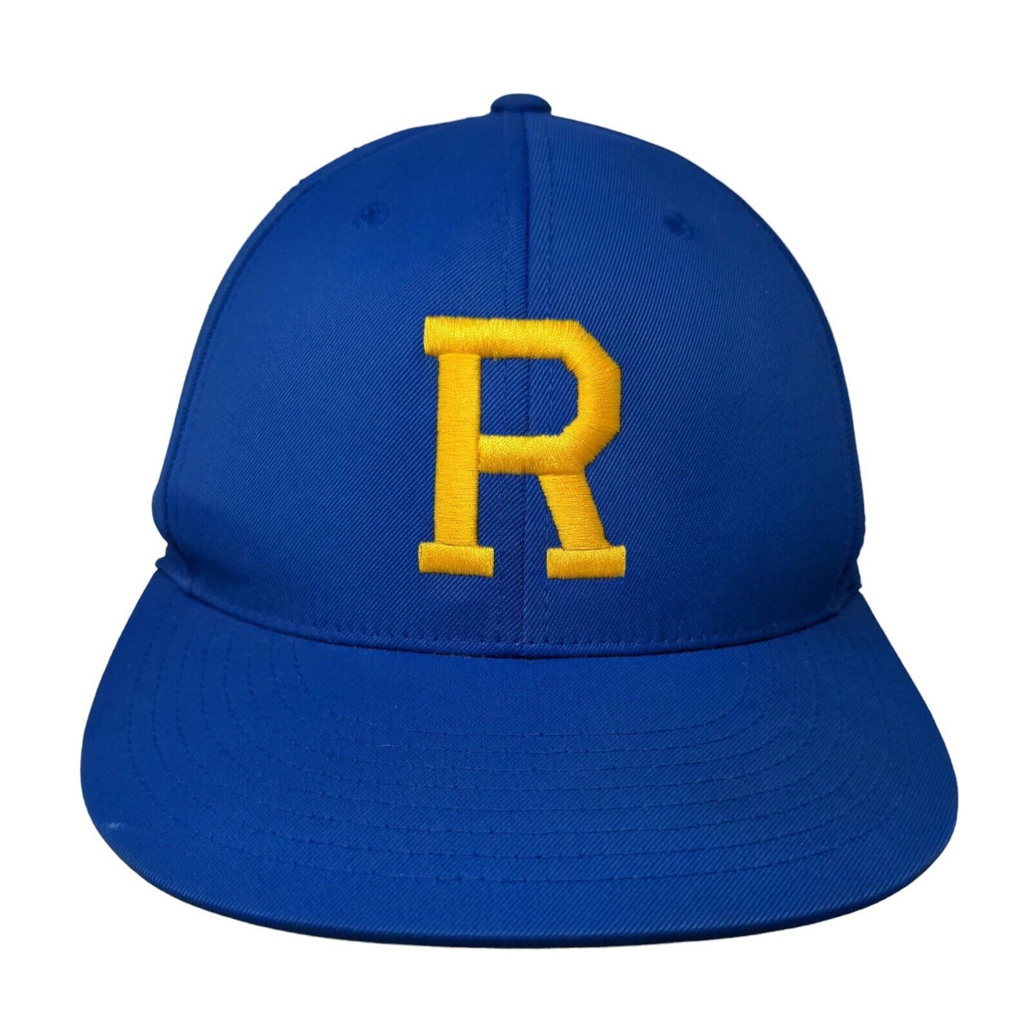 R Logo Fitted Hat Blue S-M Embroidered Lightweight Breathable Pacific Headwear