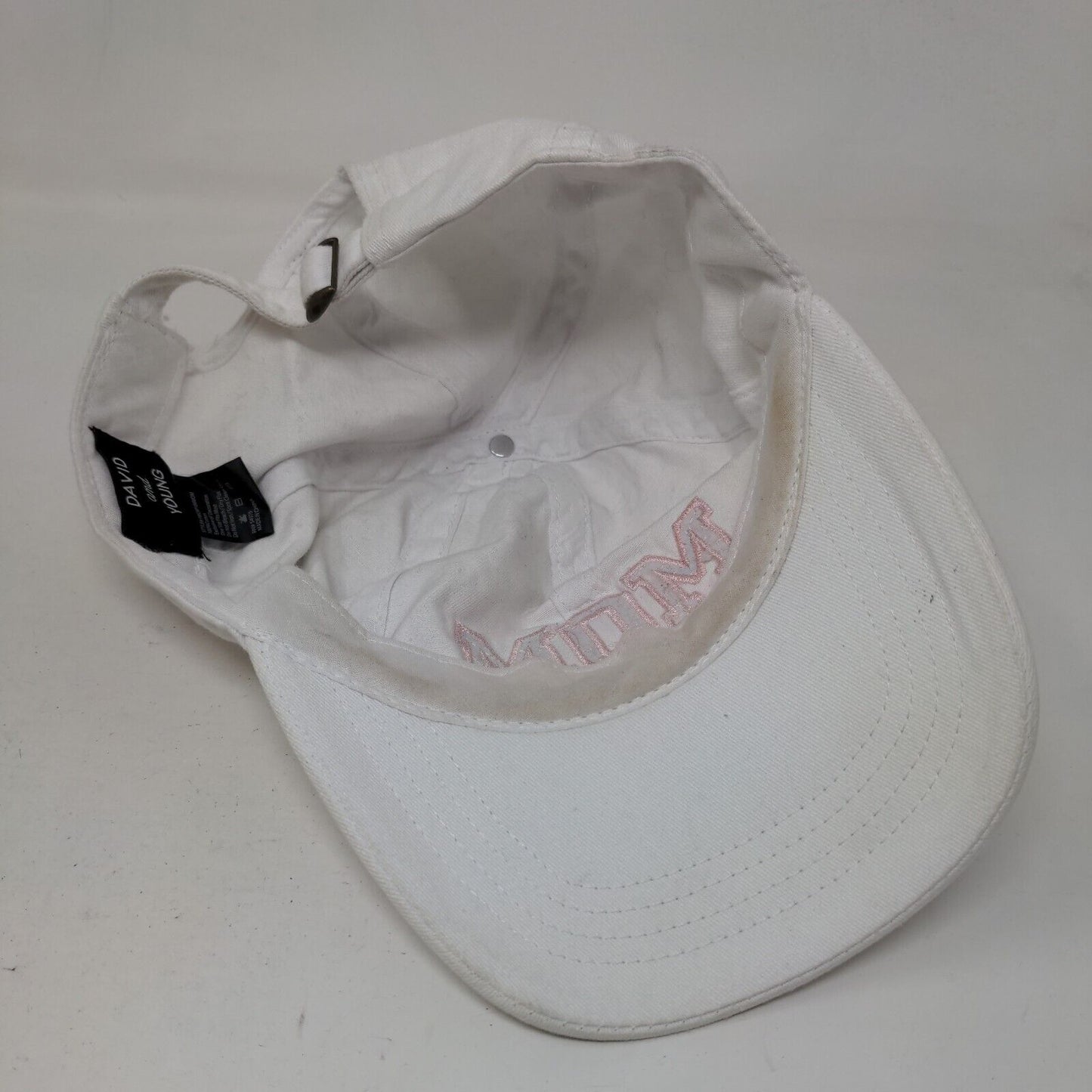 Mom Slideback Hat White OSFM Embroidered 6 Panel David And Young