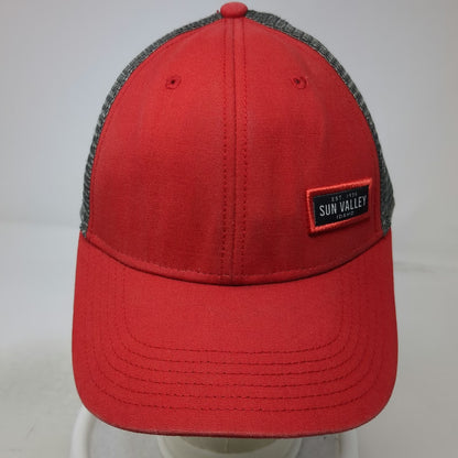 Legacy Trucker Hat Red OSFM Sun Valley Idaho Patch Mesh Back Snapback Adjustable