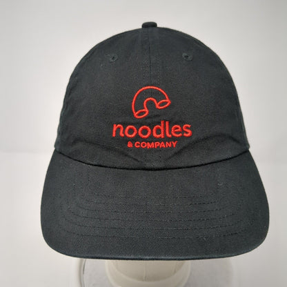 Noodles & Company Strapback Hat Black One Size Embroidered 6 Panel