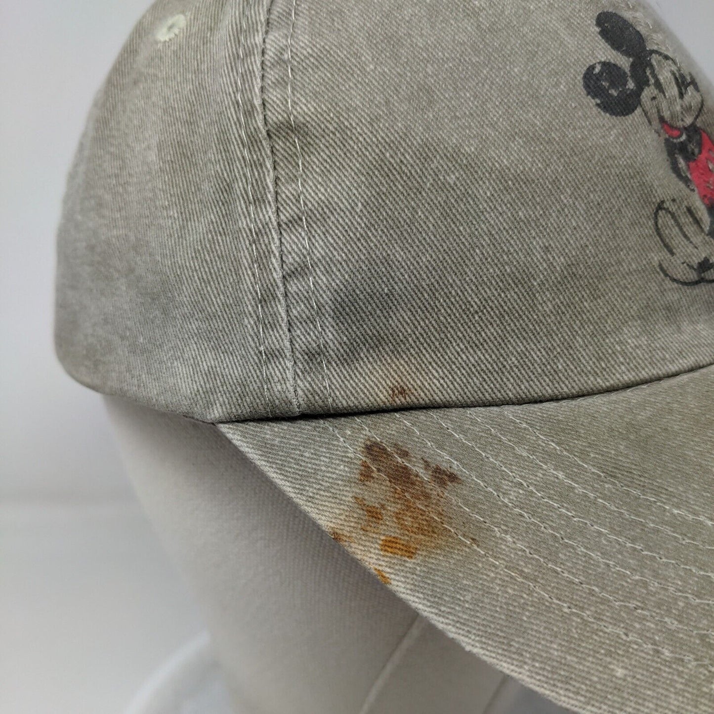 Mickey Mouse Strapback Hat Tan Adult Adjustable 6 Panel Disney