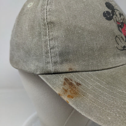 Mickey Mouse Strapback Hat Tan Adult Adjustable 6 Panel Disney