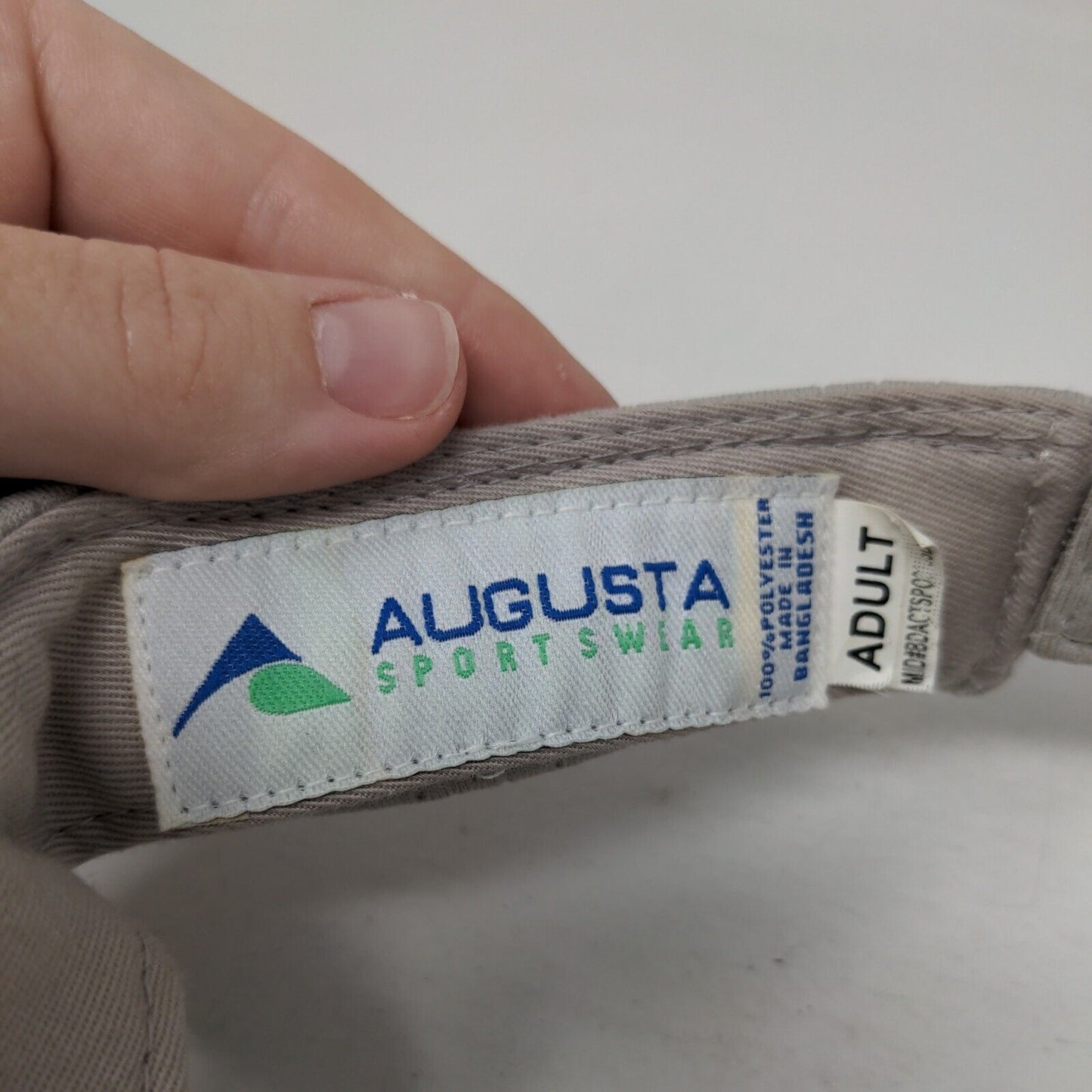 Exact Target Adult Strapback Sun Visor Gray OS Embroidered Augusta Sportswear