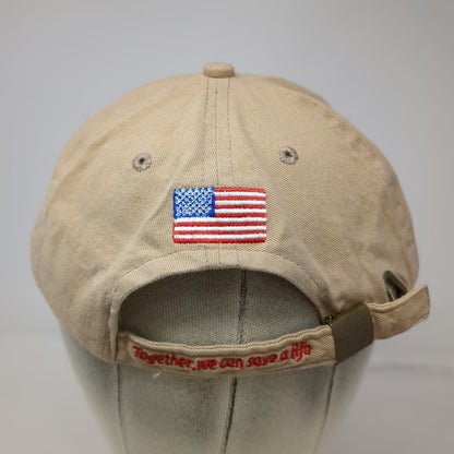 OmniSource American Red Cross Baseball Cap Beige OSFM Flag Give Blood Cotton Hat