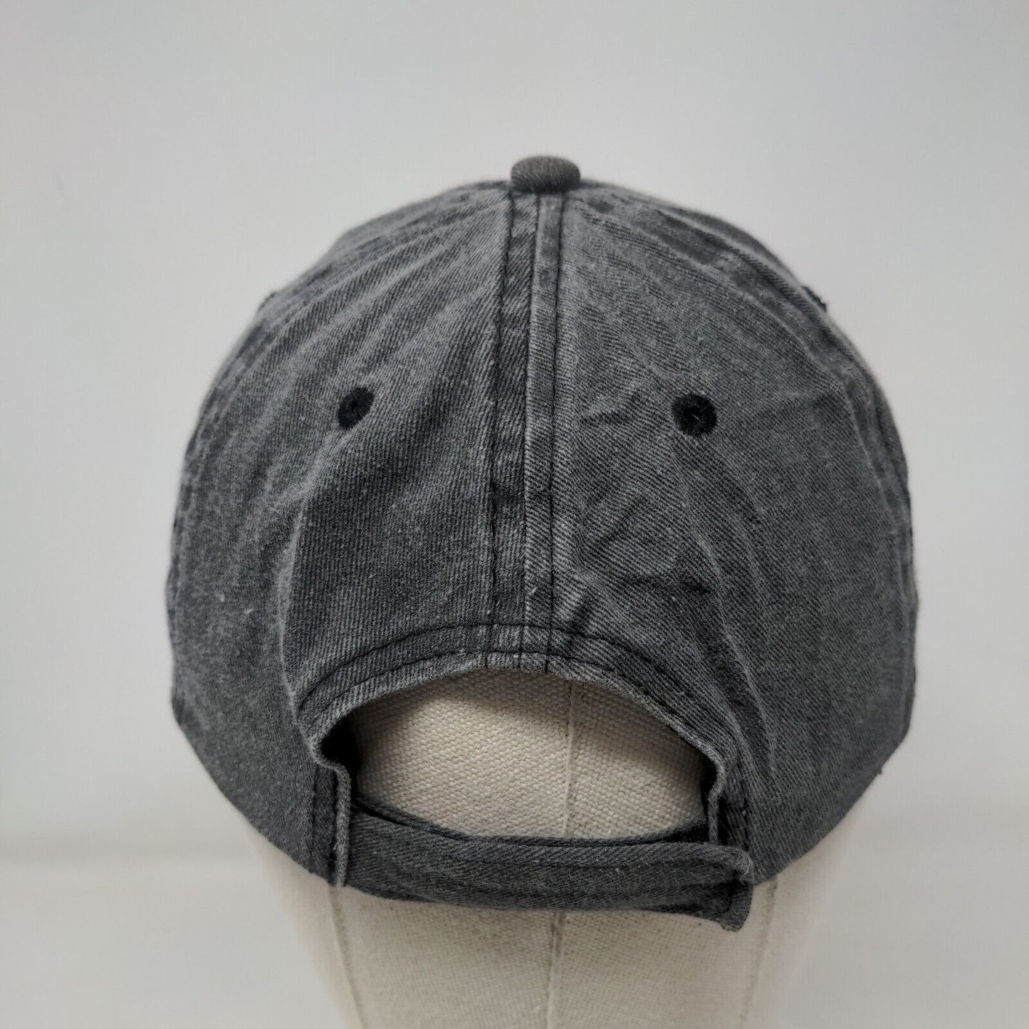 Unbranded Strapback Hat Gray OSFM Adjustable Vent Holes Blank Solid