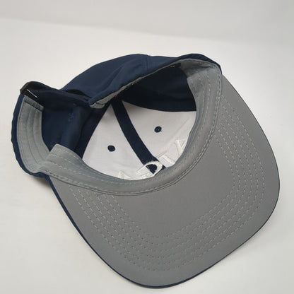 AJGA Strapback Hat Blue One Size Solid Adjustable Embroidered Imperial